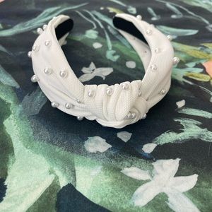 White pearl headband